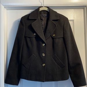 Evan Picone Charcoal Gray Jacket Coat size 8 EUC